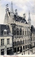 carte postale ancienne de Ypres Hôtel des postes