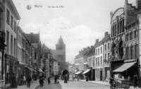 postkaart van Menen La rue de Lille