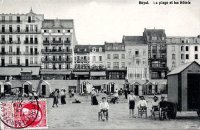 carte postale ancienne de Heyst La Plage et les Hôtels