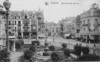 carte postale ancienne de Ostende Boulevard Van Iseghem
