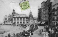 carte postale ancienne de Ostende La Digue et le Kursaal
