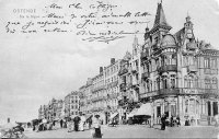 carte postale ancienne de Ostende Sur la Digue