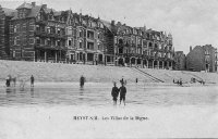 carte postale ancienne de Heyst Les Villas de la Digue