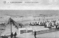 carte postale ancienne de Blankenberge Les bains à marée haute
