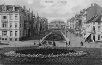 carte postale ancienne de Ostende Les Squares