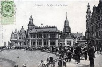 carte postale ancienne de Ostende Le Kursaal et la digue