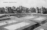 carte postale ancienne de Duinbergen Vue générale, Tennis