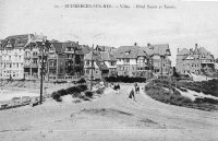 carte postale ancienne de Duinbergen Villas, hôtel Smets et Tennis