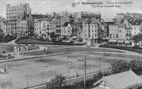 carte postale ancienne de Blankenberge Tennis et rue Léopold