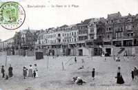 carte postale ancienne de Blankenberge La Digue et la Plage