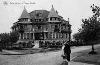 carte postale ancienne de Knokke Le Tennis Hôtel