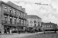 carte postale ancienne de Knokke Le centre du village