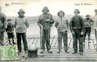 carte postale ancienne de Nieuport Types de pêcheurs