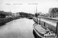 carte postale ancienne de Furnes Canal de Nieuport
