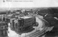 carte postale ancienne de Wenduyne Le boulevard Léopold II et le coin du moulin