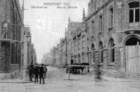 carte postale ancienne de Nieuport Rue du marché