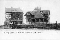 carte postale ancienne de Le Coq Hôtel des familles et Villa Zeerust
