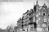 carte postale ancienne de Knokke Hôtels du Phare et de la Digue