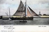 carte postale ancienne de Nieuport Retour de pêche