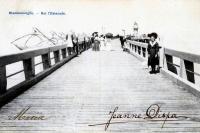carte postale ancienne de Blankenberge Sur l'estacade