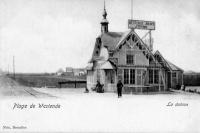 carte postale ancienne de Westende La station