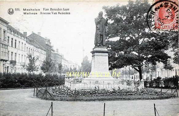 ancienne carte postale de Malines Avenue Van Beneden