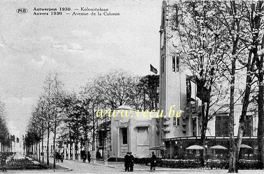 ancienne carte postale de Anvers Avenue de la Colonie