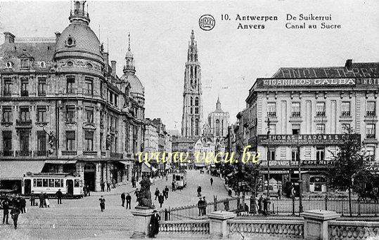 ancienne carte postale de Anvers Canal au Sucre
