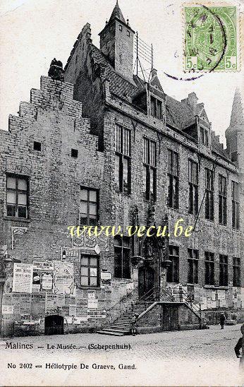 ancienne carte postale de Malines Le musée