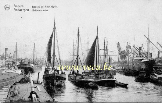 postkaart van Antwerpen Kattendijckdok