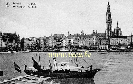 ancienne carte postale de Anvers La Rade