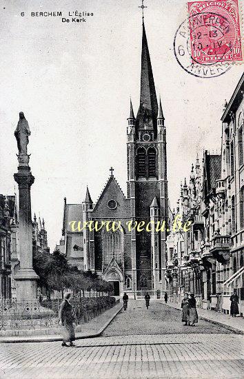 ancienne carte postale de Berchem L'Eglise