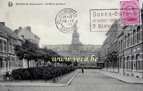 ancienne carte postale de Berchem St-Maria gasthuis