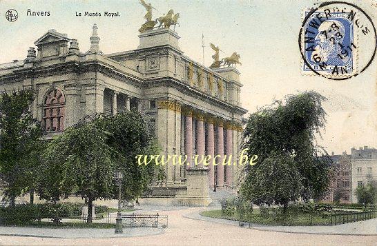 ancienne carte postale de Anvers Le Musée Royal