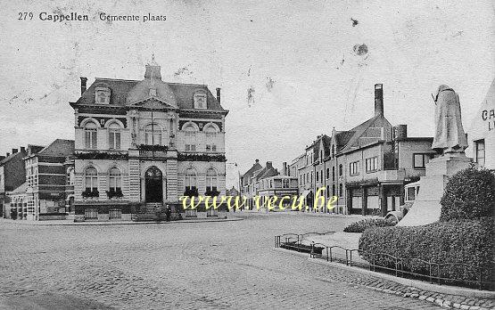 ancienne carte postale de Kapellen Cappellen - Gemeente plaats