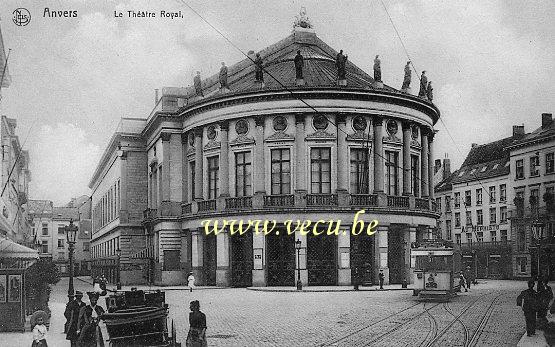 postkaart van Antwerpen Le Théatre royal