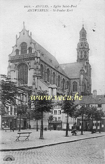 postkaart van Antwerpen St-Paulus Kerk