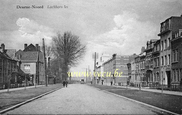 ancienne carte postale de Deurne Lackbors lei