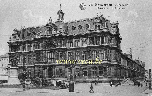 ancienne carte postale de Anvers L'Athénée