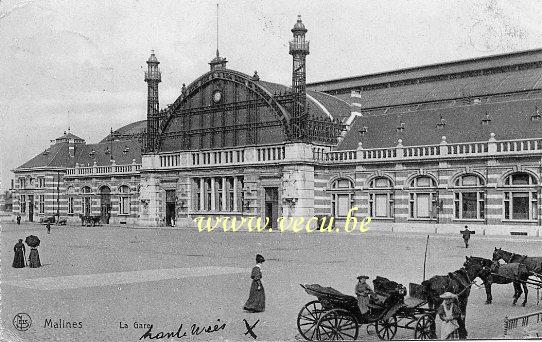 postkaart van Mechelen Het station