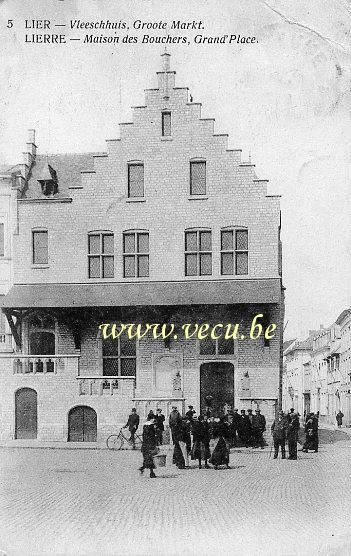 ancienne carte postale de Lierre Maison des Bouchers, Grand'Place
