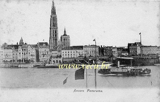 ancienne carte postale de Anvers Panorama