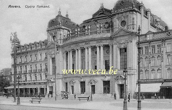 ancienne carte postale de Anvers Opéra flamand