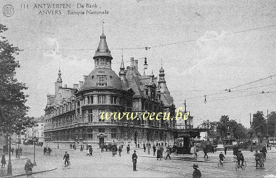 postkaart van Antwerpen De Bank