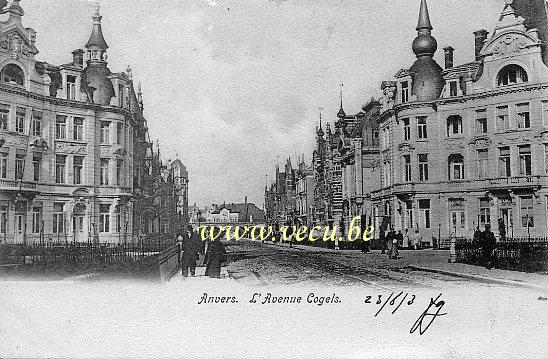 postkaart van Antwerpen Cogelslaan