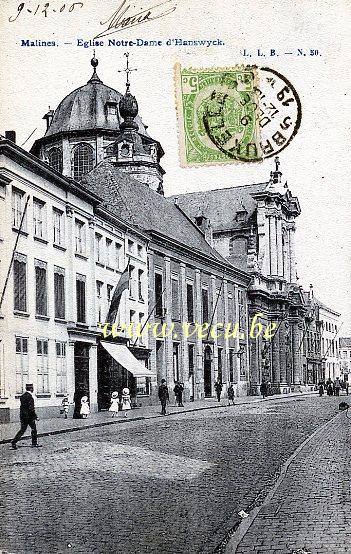 ancienne carte postale de Malines Eglise Notre-Dame d'Hanswyck