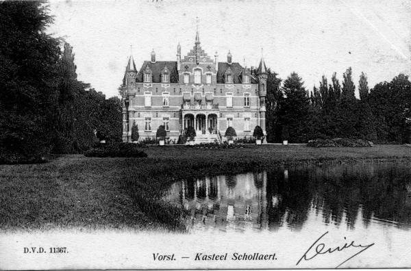 ancienne carte postale de Vorst Château Schollaert