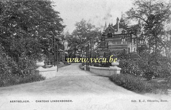 ancienne carte postale de Aartselaar Château Lindenbosch
