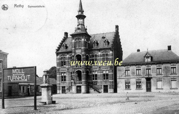 ancienne carte postale de Retie Maison communale