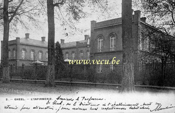 ancienne carte postale de Geel L'infirmerie